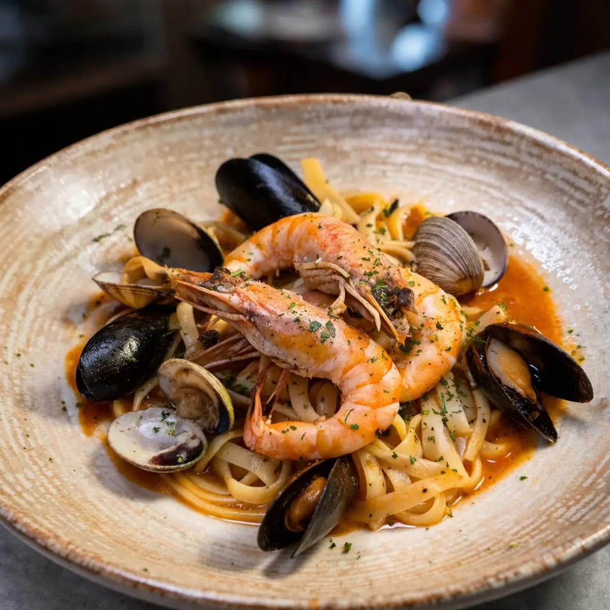 Fetuccini frutos del mar